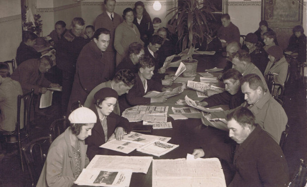 Ventspils lasītava. Foto no Ventspils bibliotēkas digitālās kolekcijas