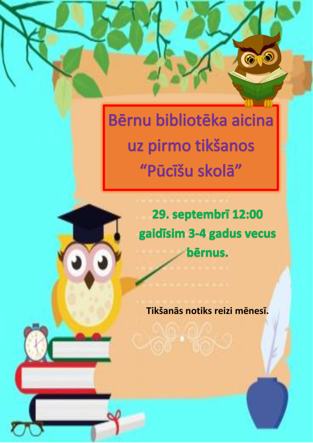 Pūcīšu skolass plakāts