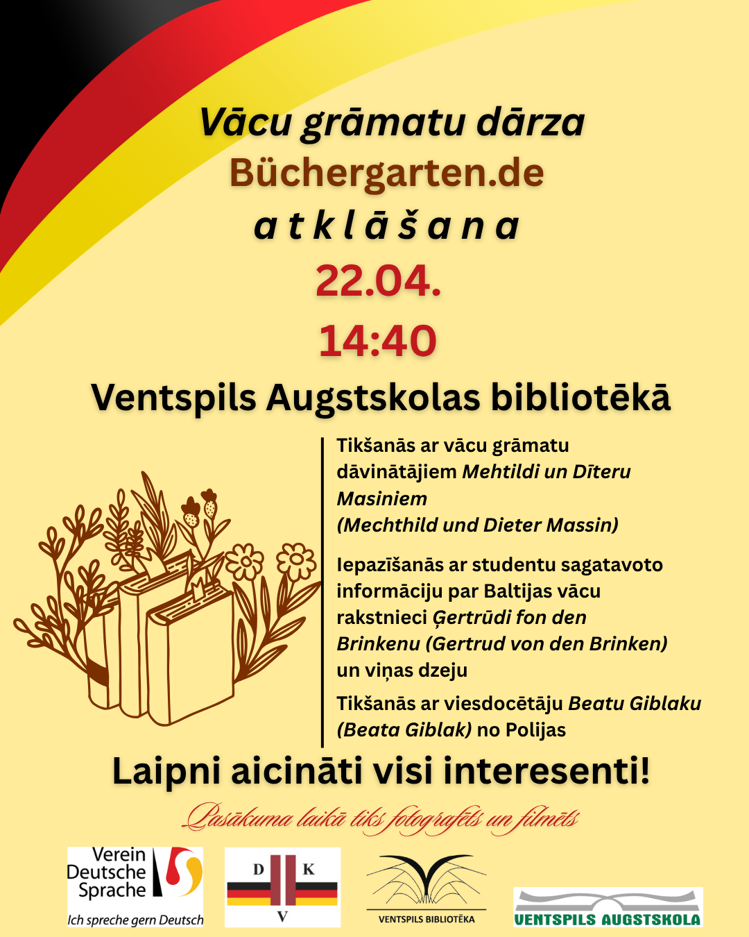 Vācu Grāmatu Dārza atklāšana Instagram